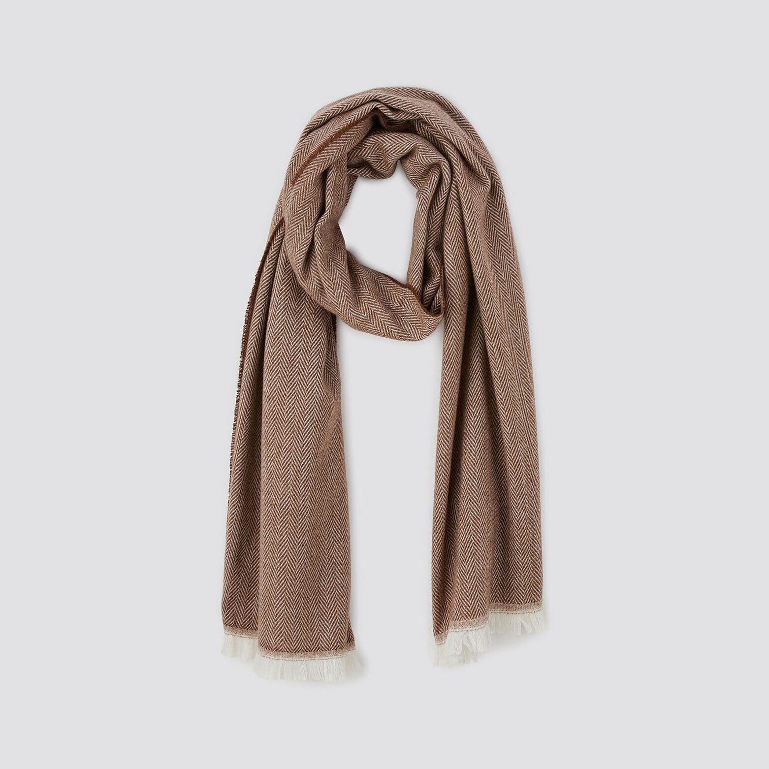 Écharpe faux uni avec laine Bleu foncé