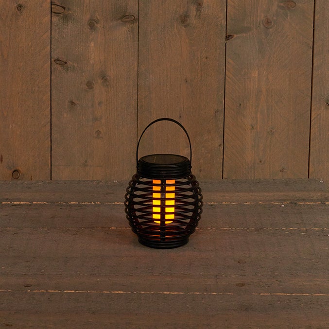 Anna's Collection solar lantaarn zwart D 15 H 15 cm