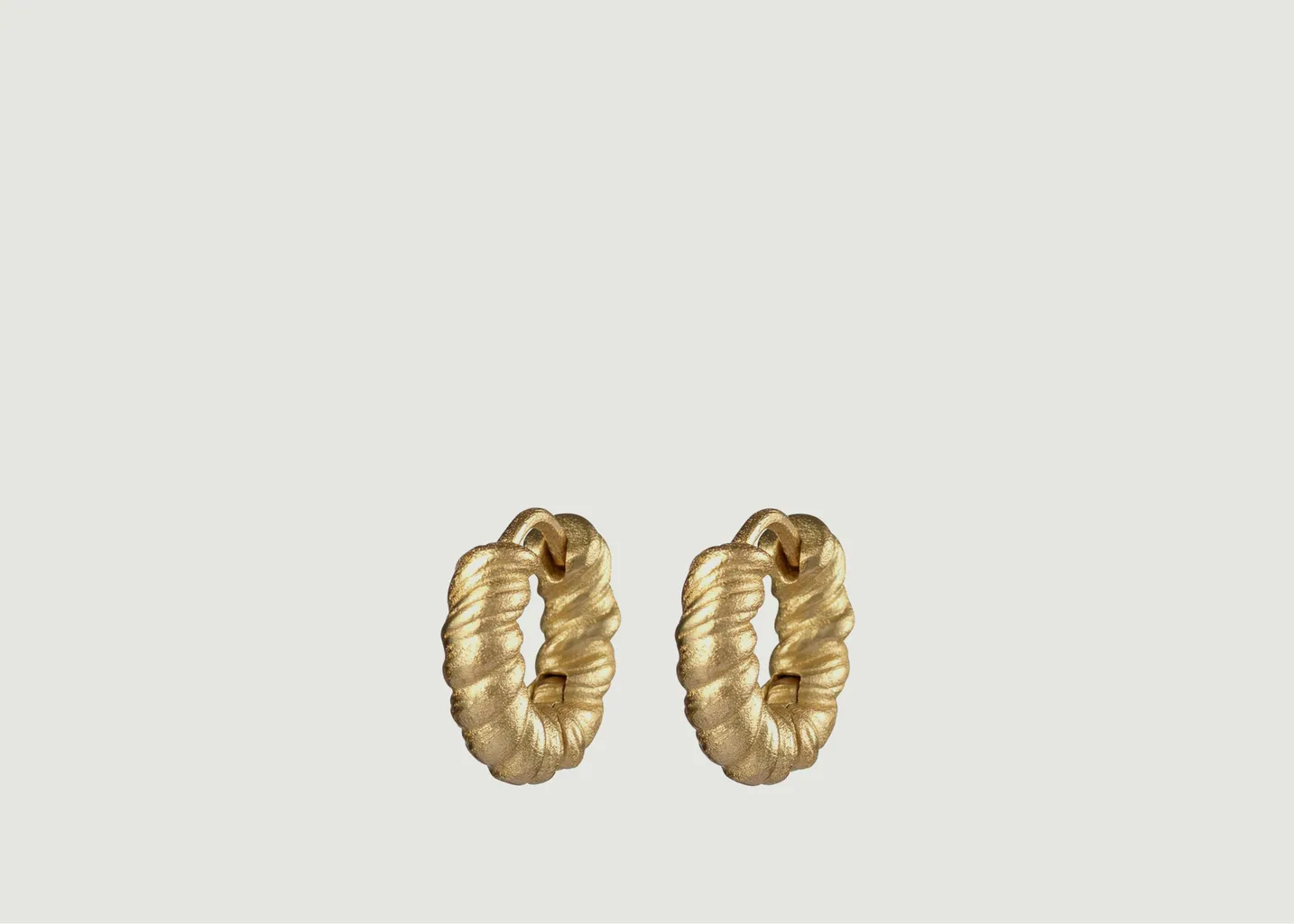 Boucles d'oreilles créoles plaqué or Cable Anni Lu