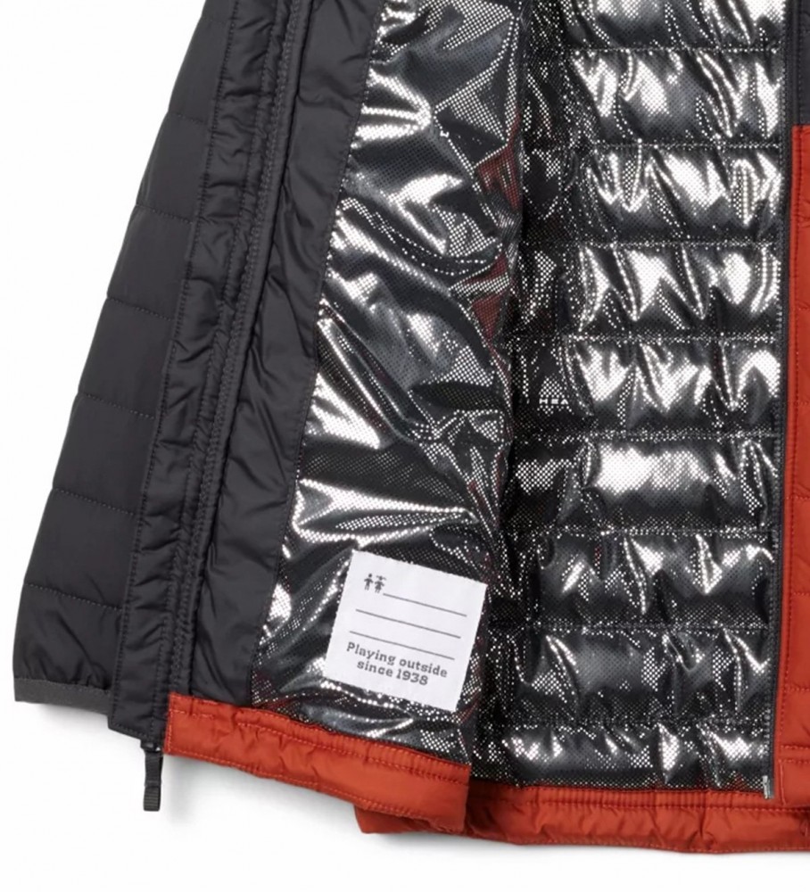 Jaqueta com capuz Columbia Powder Lite, vermelha