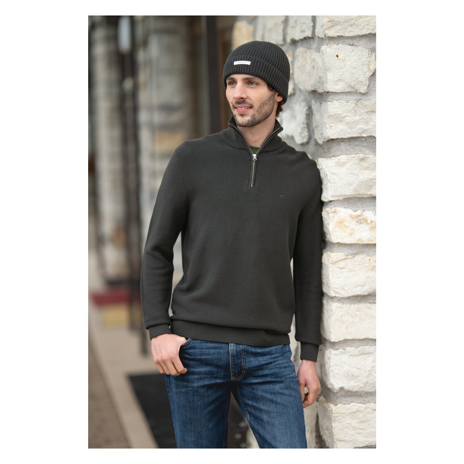 MUSTANG Pullover  - pirateblack