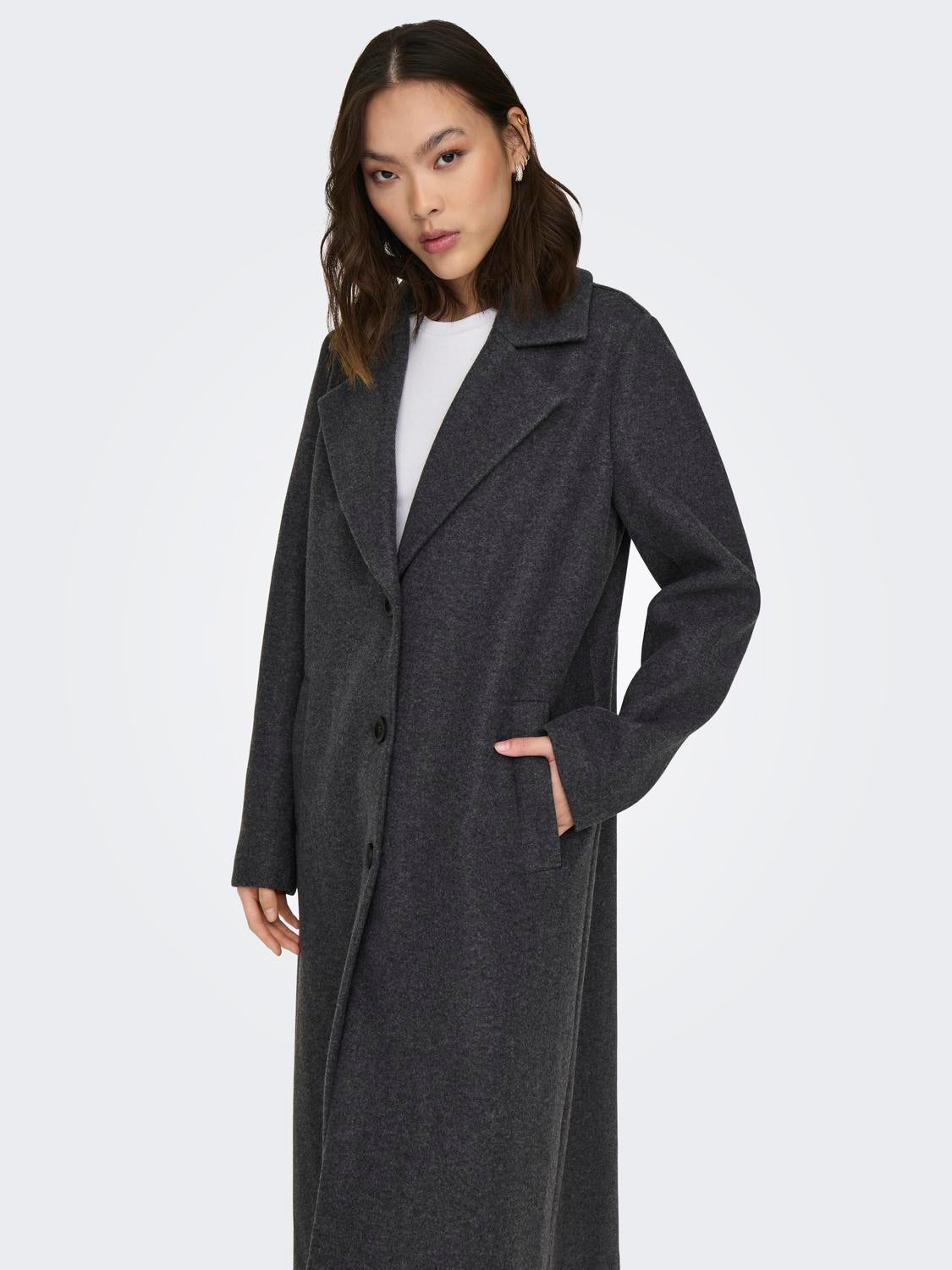 ONLEMMA Mantel Dark Grey Melange