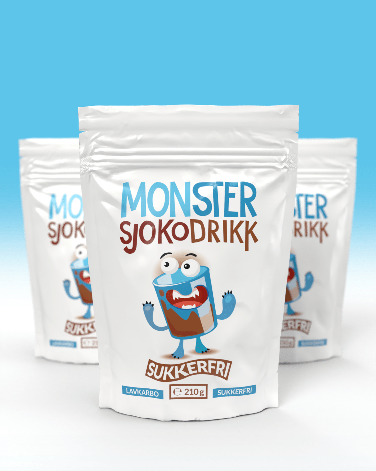 Monster Lavkarbo Sjokoladedrikk 3x210g - TREPAKNING!