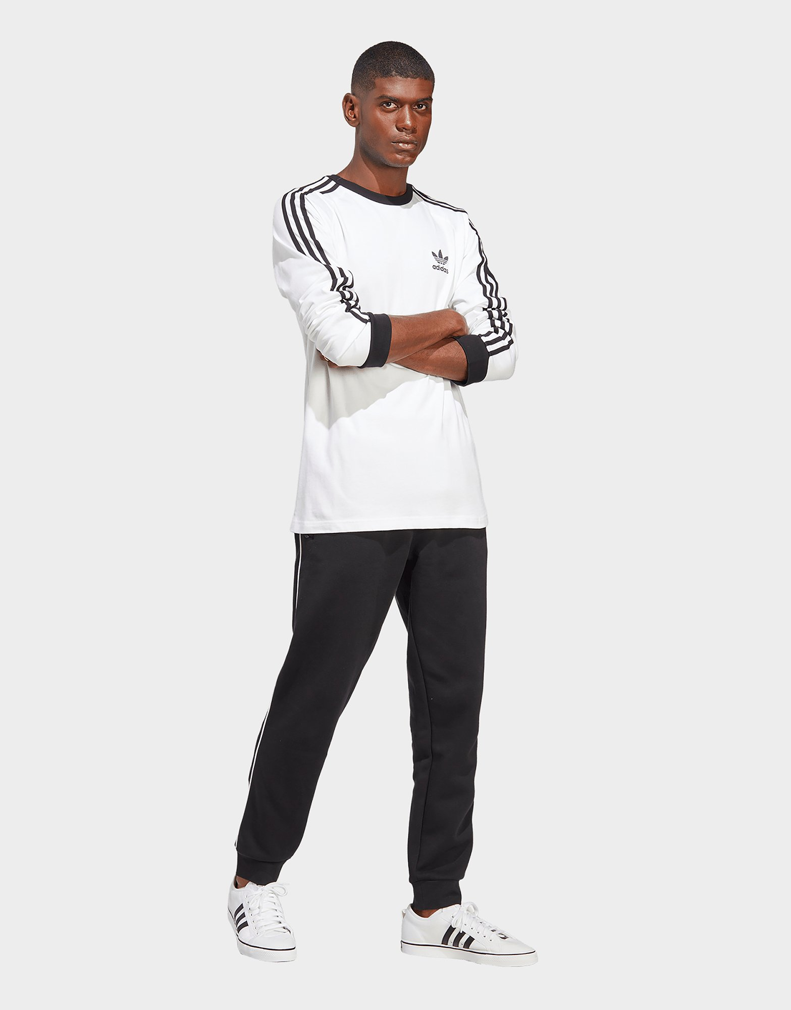 adidas T-shirt manches longues 3 bandes Adicolor Classics
