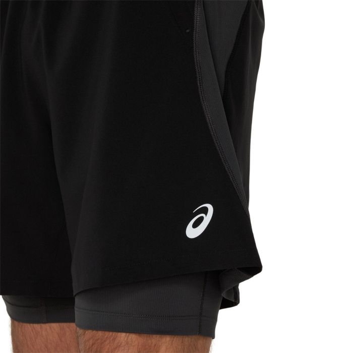 Asics Herre Shorts Road 2in1 7 Inch Shorts Sort