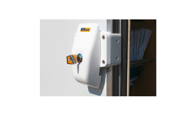 HEOSafe Door Frame Lock Zusatzschloss mit Befestigungsplatte für die Montage an Türrahmen, Serviceklappen und Heckgaragen