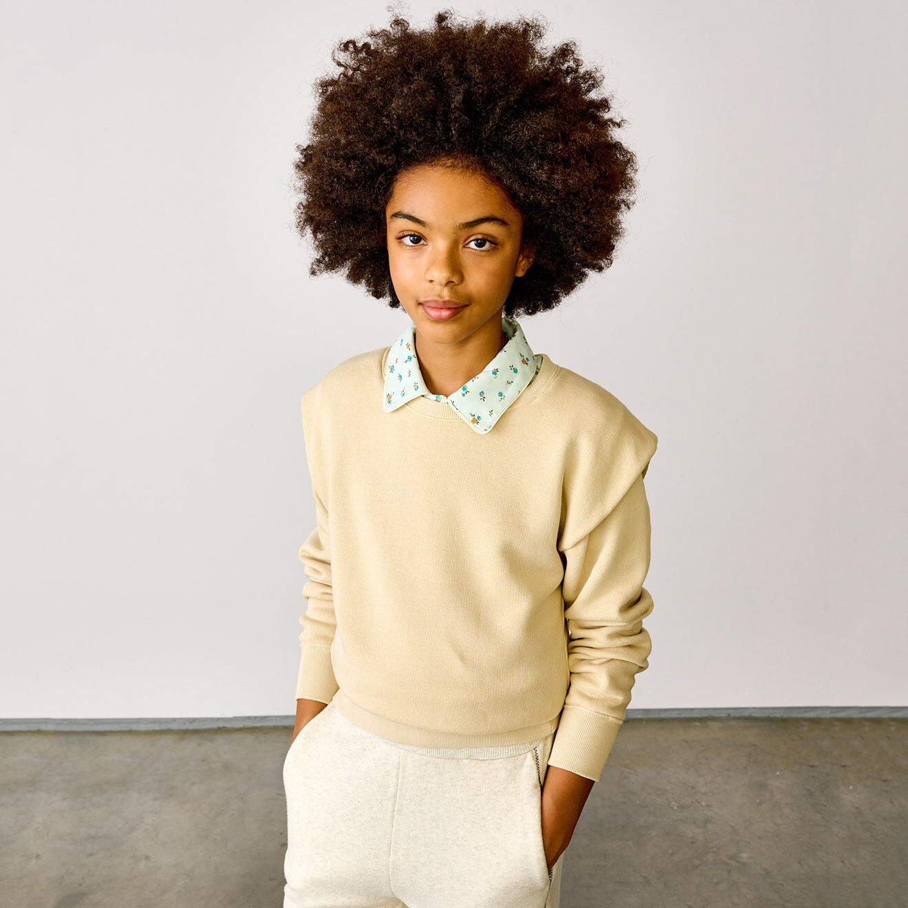 Bellerose Sweat en Coton mélangé Fany à épaulettes jaune pâle
