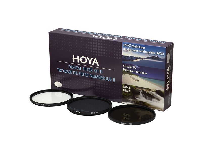 Hoya Hoya Digital Filter Kit II – 43 mm 3 Hauptfilter in einem Paket (UV, CIR-PL & ND8)