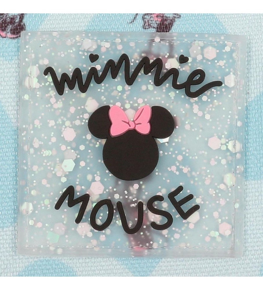 Disney Mochila escolar My happy place azul, rosa -30x38x12cm-