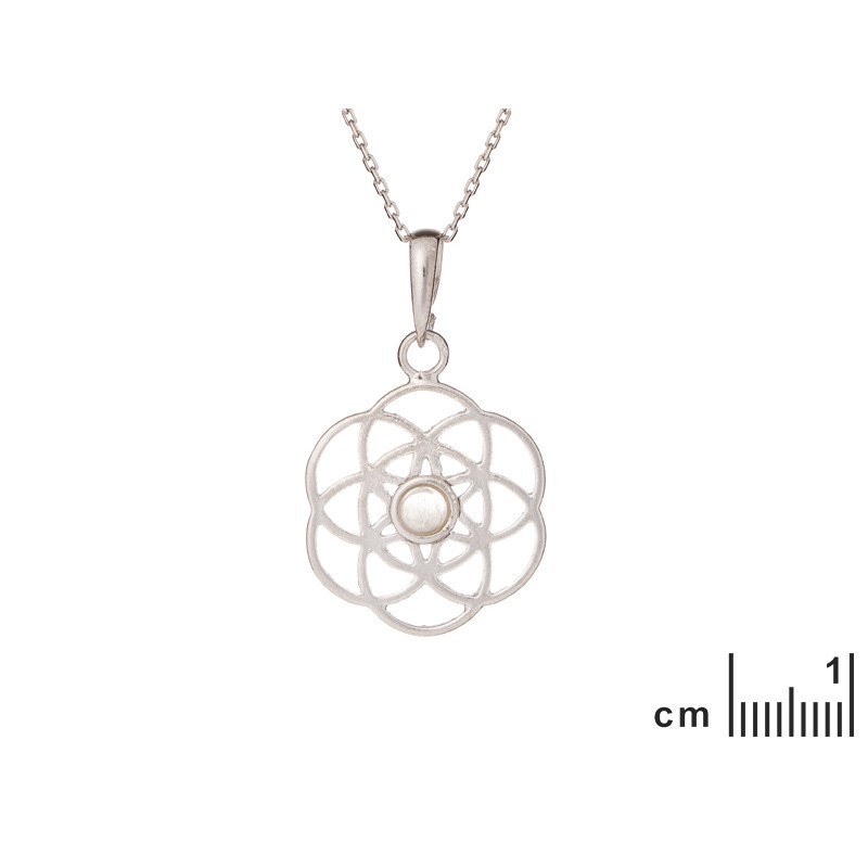 PENDENTIF ARGENT QUARTZ ROSE