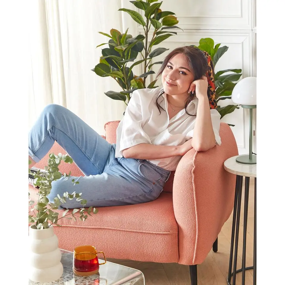 CHEVANNES - Chaise longue - Roze - - Polyester