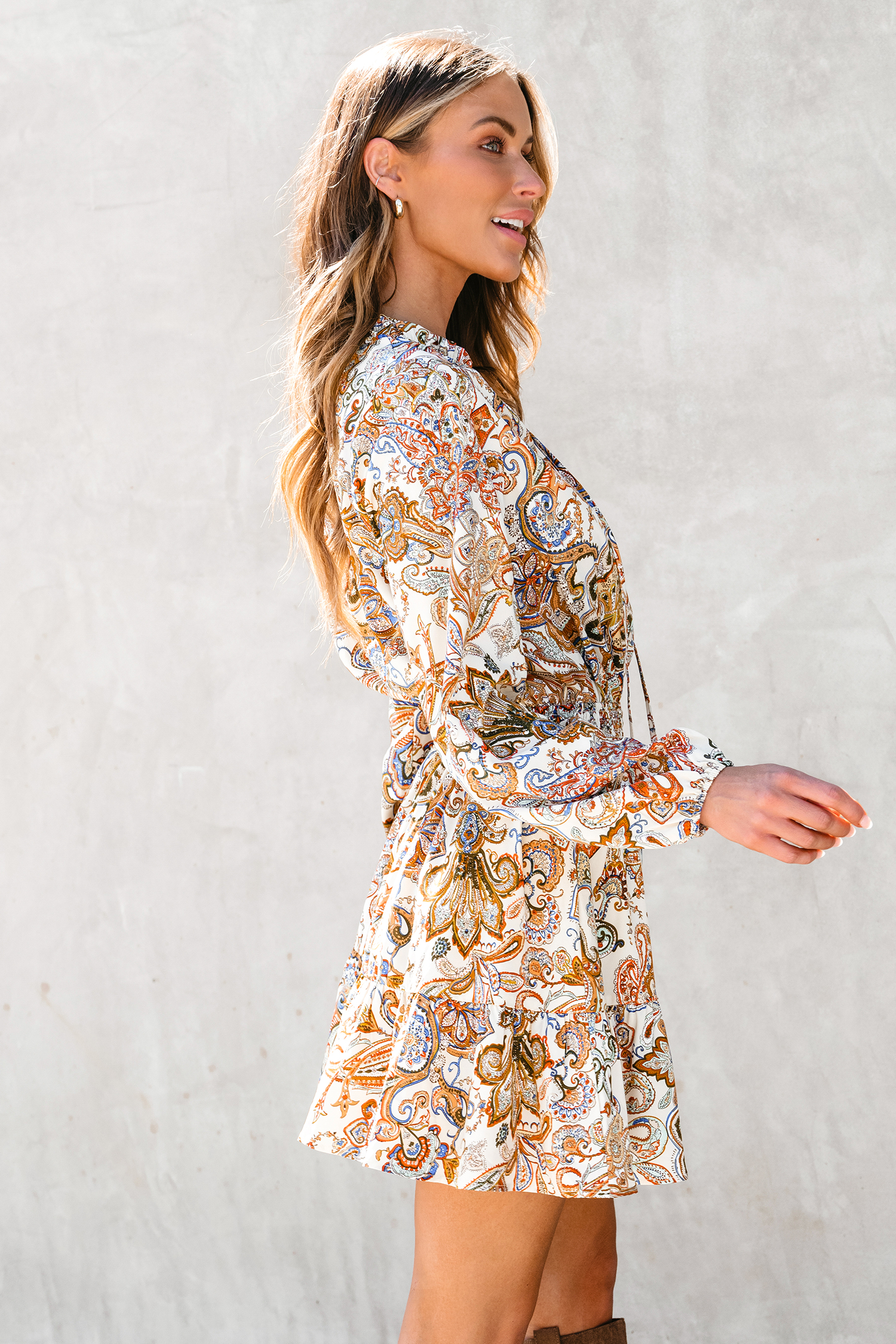 Robe trapèze à imprimé paisley