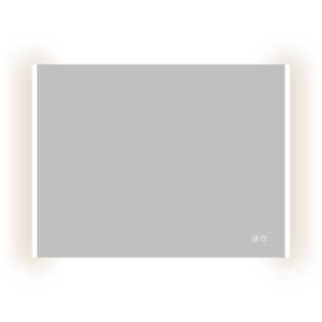 Atlantic badkamerspiegel Taylan met verlichting rechthoek 60 x 80 cm chroom