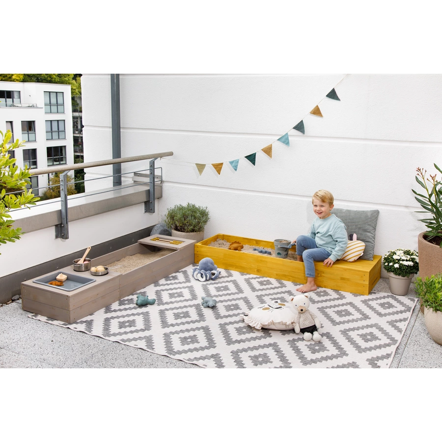 MUDDY BUDDY® Sandkasten Flexy Style, warmgrau-ocker