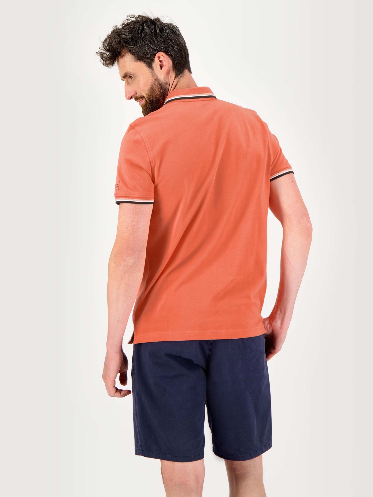 Polo Homme Manches Courtes Coton Biologique Corail