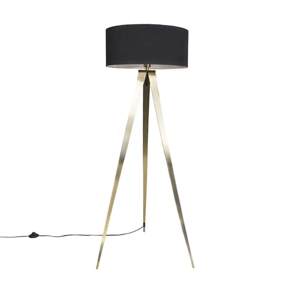 Qazqa vloerlampen ilse zwart e27