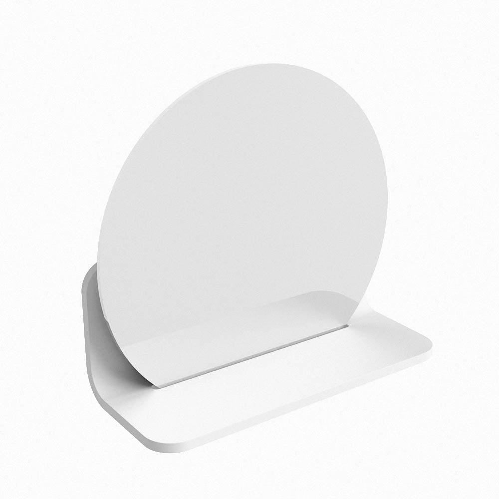 Mondiaz Spot spiegel rond Ø30cm met planchet talc