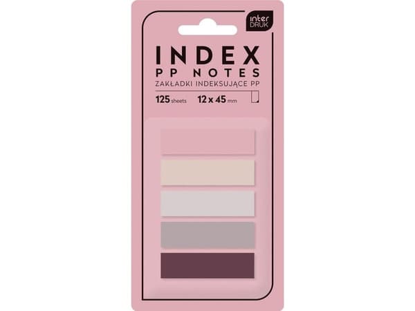 Interdruk Indexing tabs PP Nude 125 stk, bland