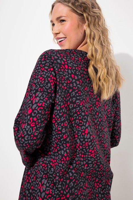Shirt, Leo-Sterne, A-Linie, V-Ausschnitt, 3/4-Arm