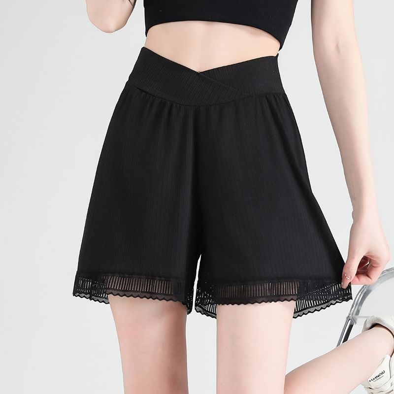 matteira - Zwangerschapsonderbroek met hoge taille en kanten rand / set