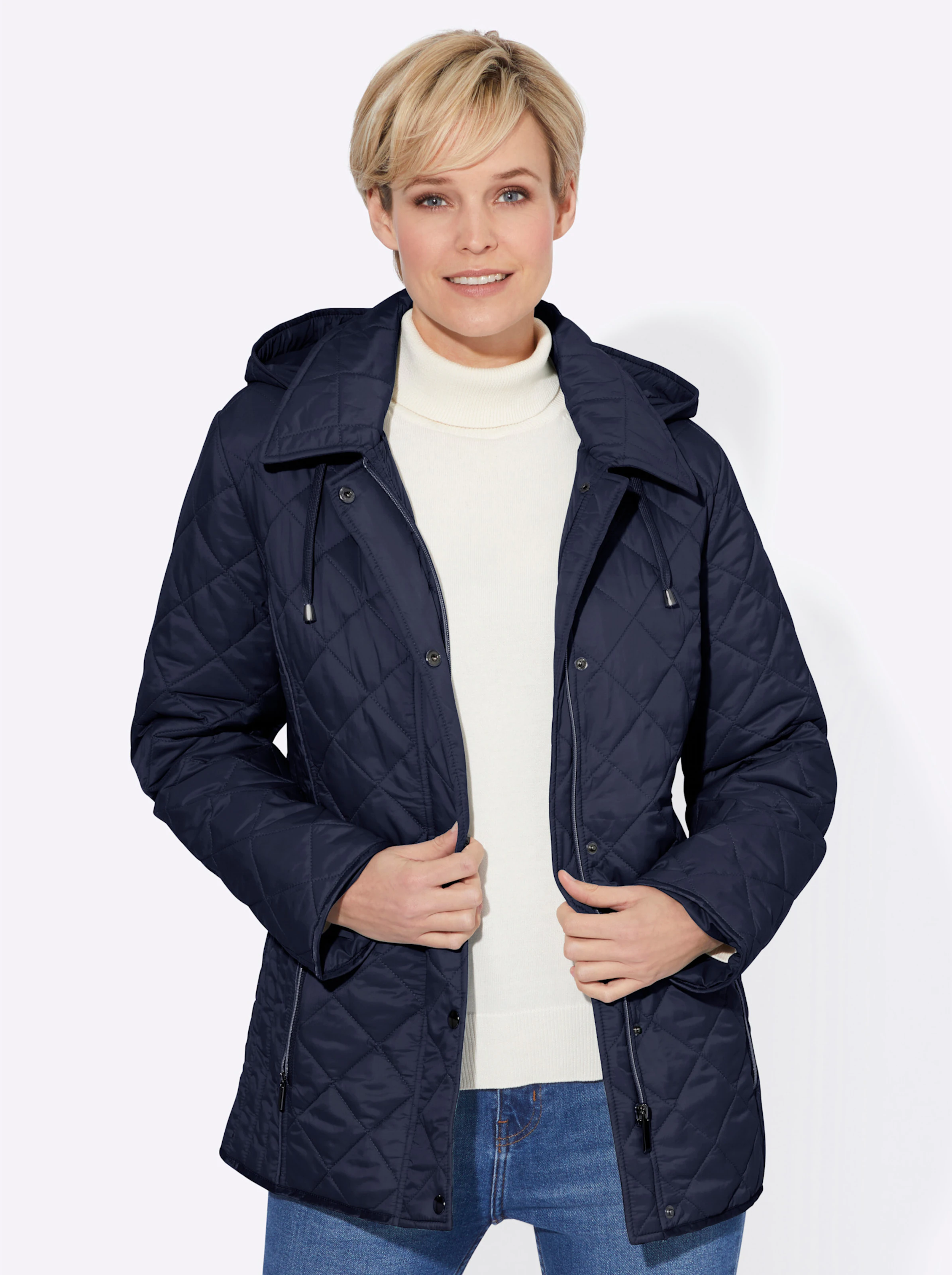 Winterjacke in marine