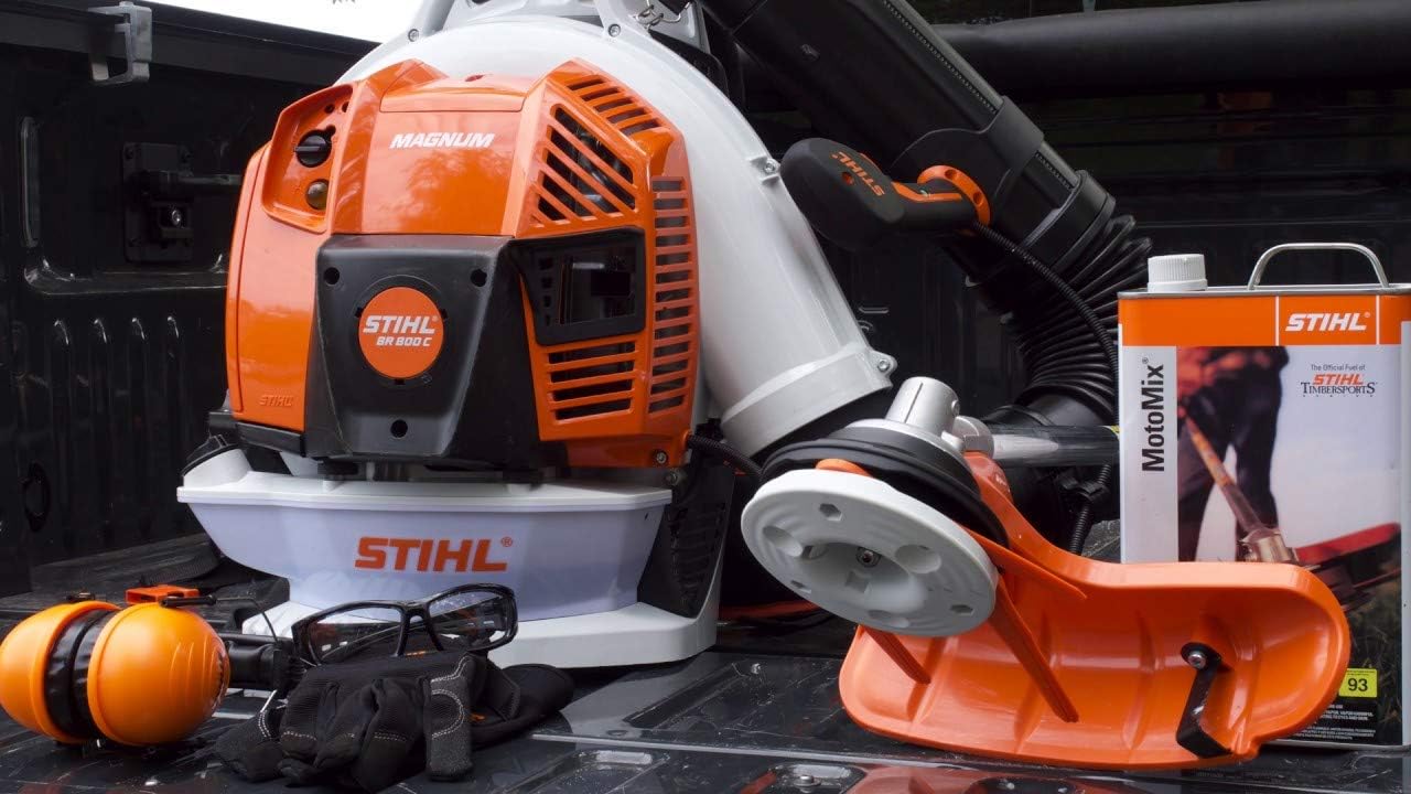 Stihl BR 800 C-E Profi-Laubbläser Benzin, rückentragbar, 4-Mix-Motor | Laubgebläse Blasgerät, Kabelgebunden