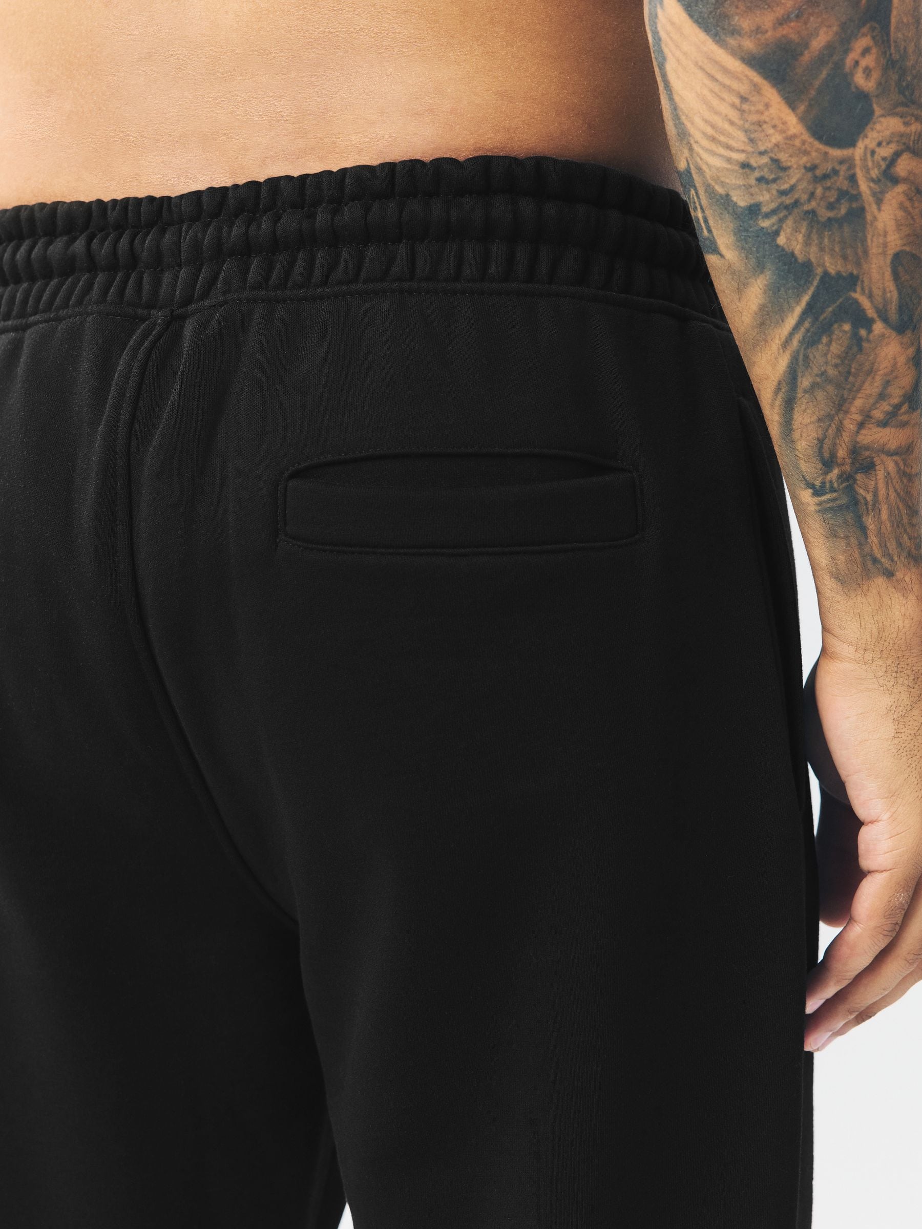 Zwart - Relaxed fit - Katoenrijke Jersey Joggingbroeken