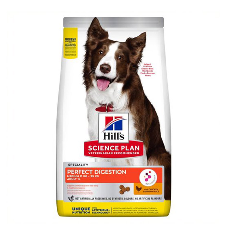Ração Hill's Science Plan Perfect Digestion para Cães Adultos de Porte Médio com Sabor de Frango