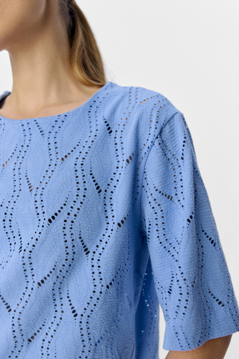 Object blauwe dames t-shirt