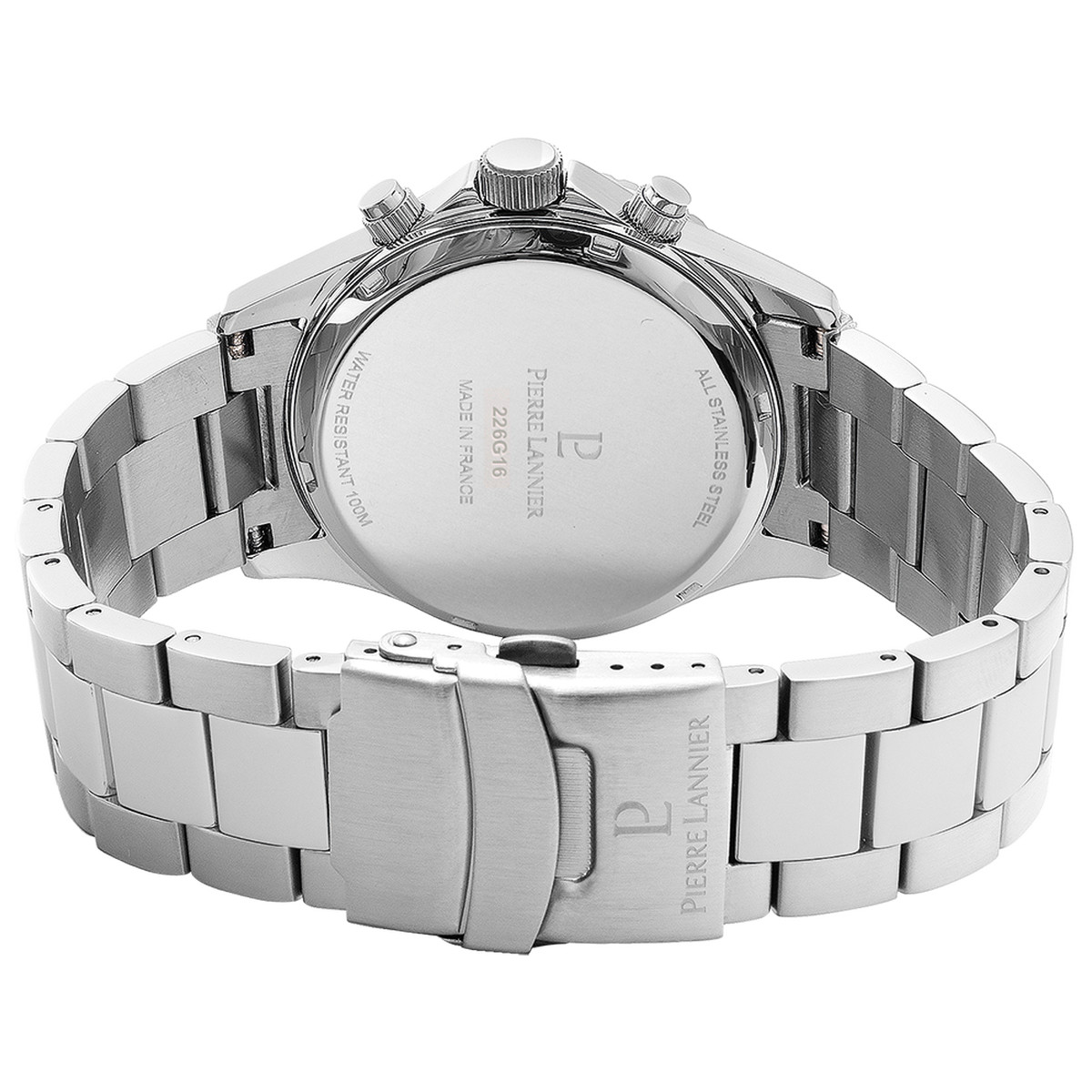 Montre PIERRE LANNIER Cronos homme chronographe bracelet acier