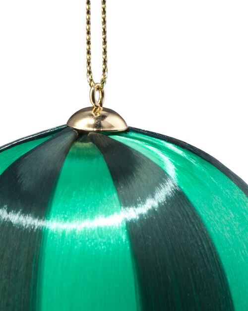 Boule de Noël satin vert