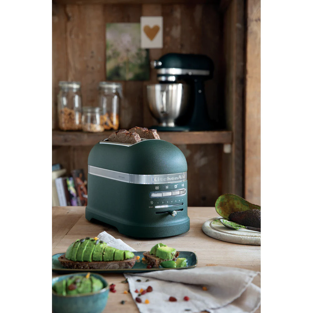 grille pain avec 2 fentes 1250W pebbled palm argent Kitchenaid