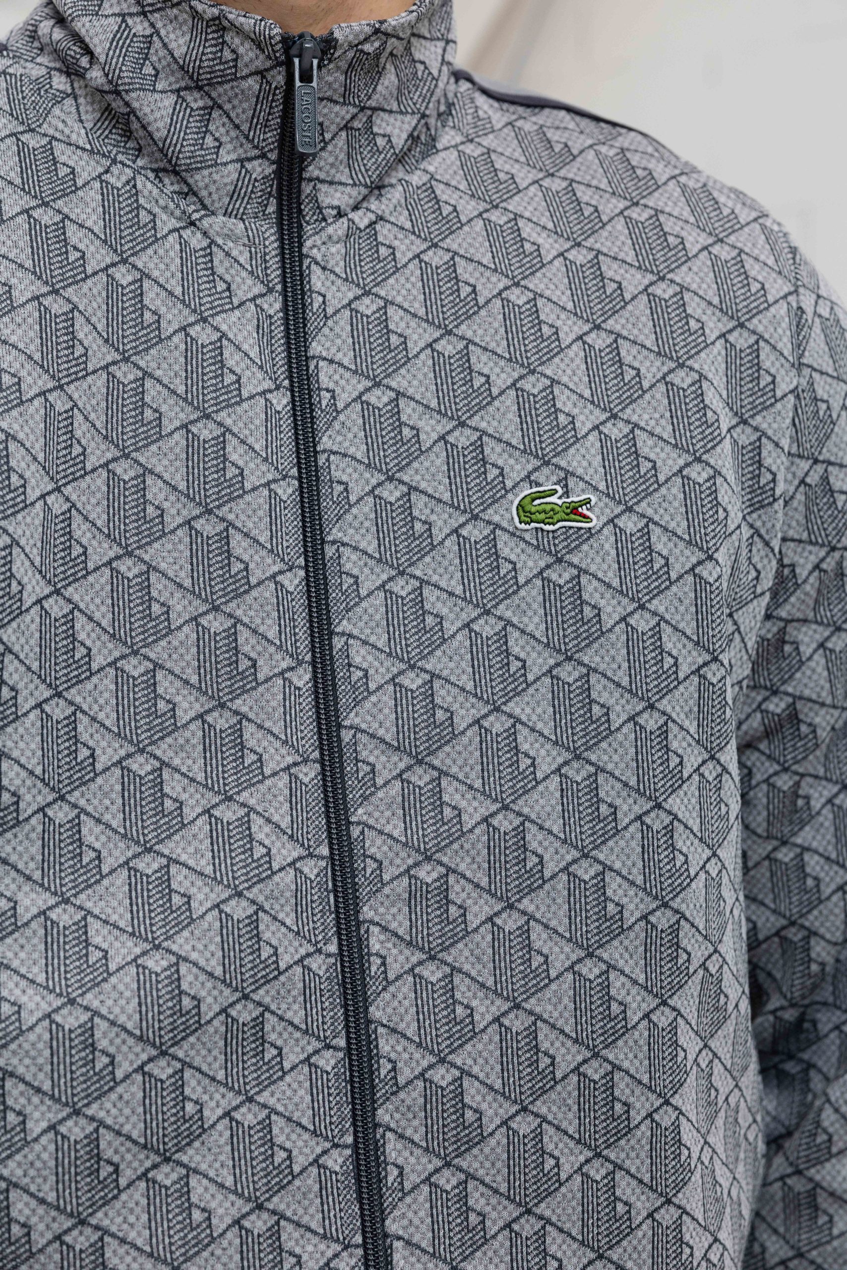Lacoste Paris Jacquard Trainingspak Heren Grijs