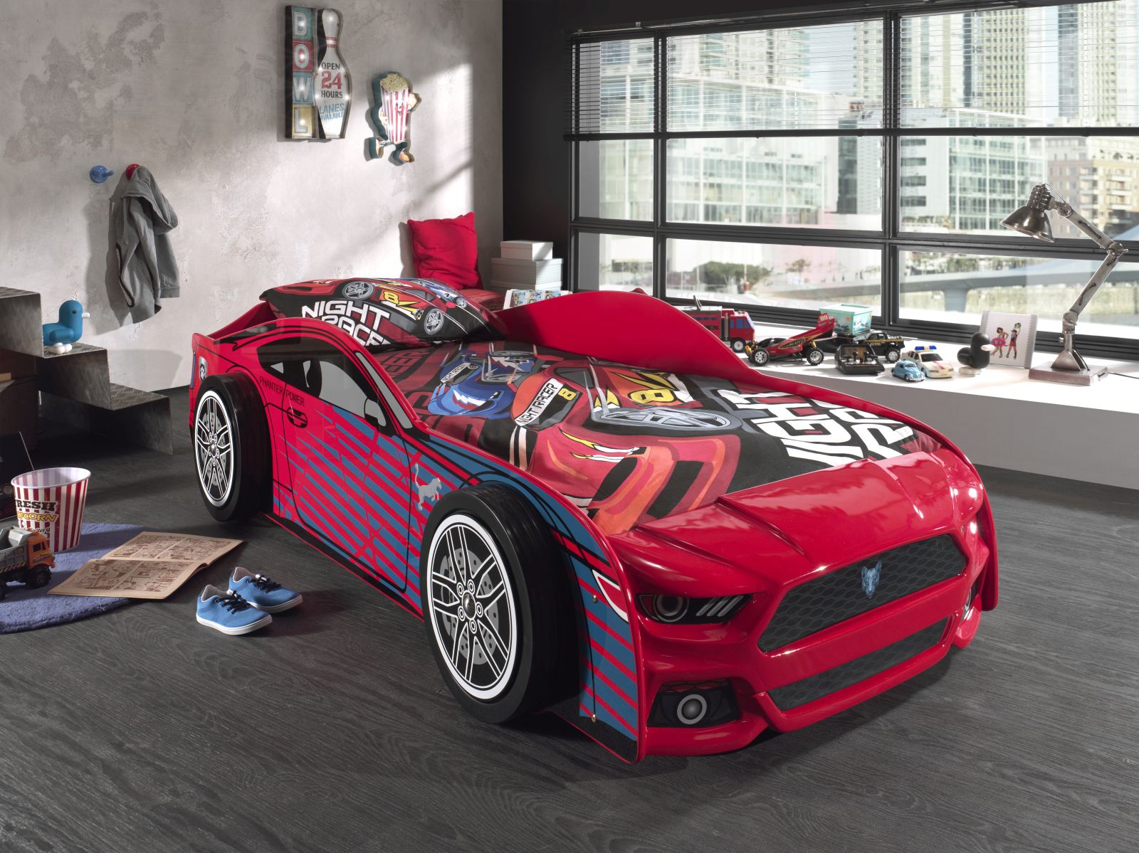 Autobett POWER - rot - 90x200 cm