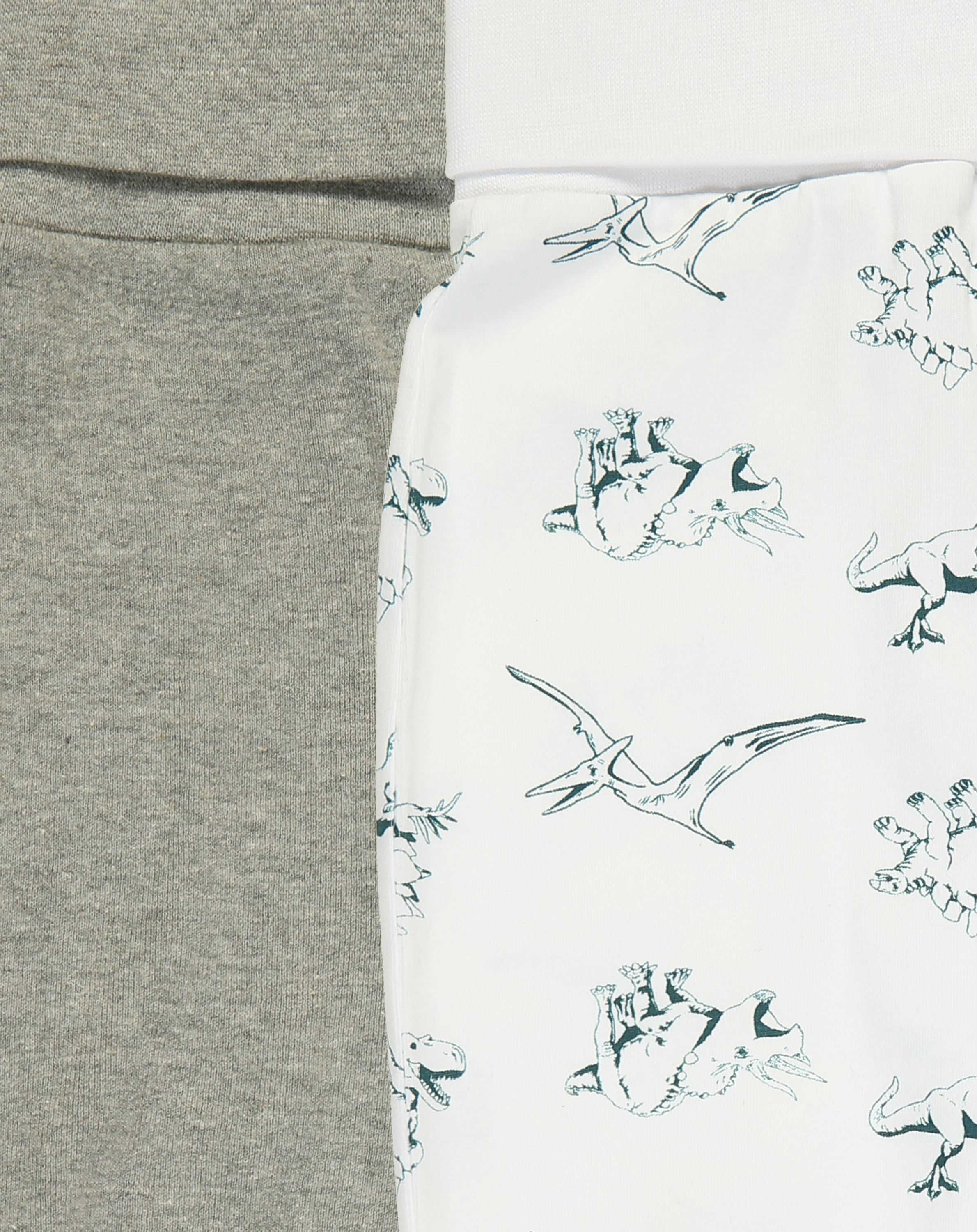 Schlupfhose EASY DINO 2er-Pack in weiß/grau