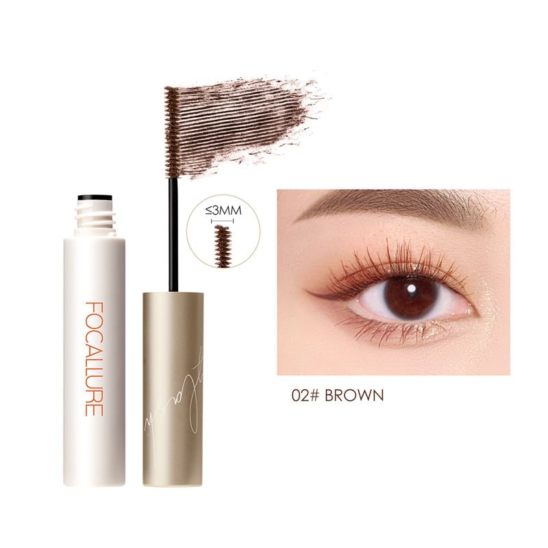 FOCALLURE - Longlash Waterproof Mascara 3mm Micro Brush - 2 kleuren