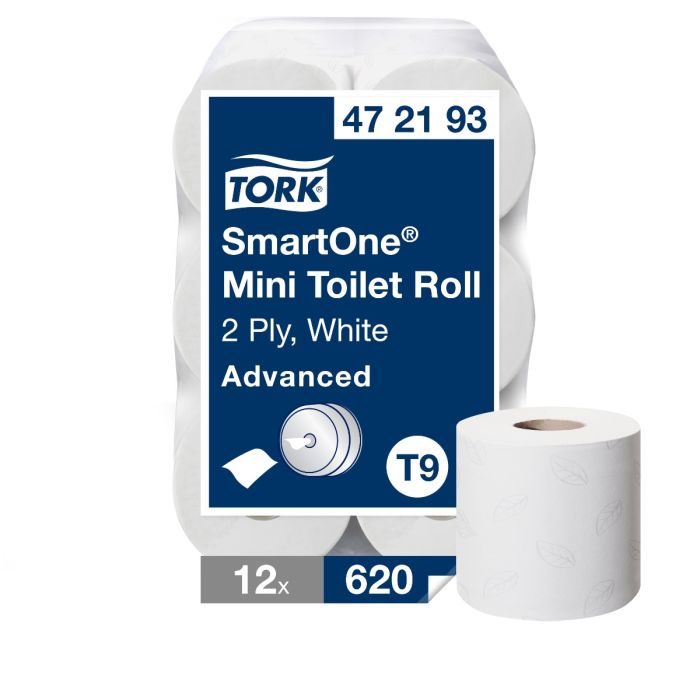 Tork 472193 Smart One mini toiletpapier ACTIE Tork T9 systeem pak a 12rollen (472193)