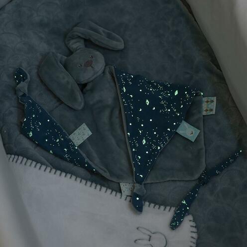 Maxi doudou Lapidou Glow avec motif imprimé vert de gris - NATTOU