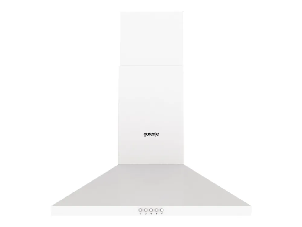 Gorenje Essential WHC629E4W - Hætte - skorsten - bredde: 60 cm - dybde: 45 cm - udtrækning og recirkulation (-) - hvid