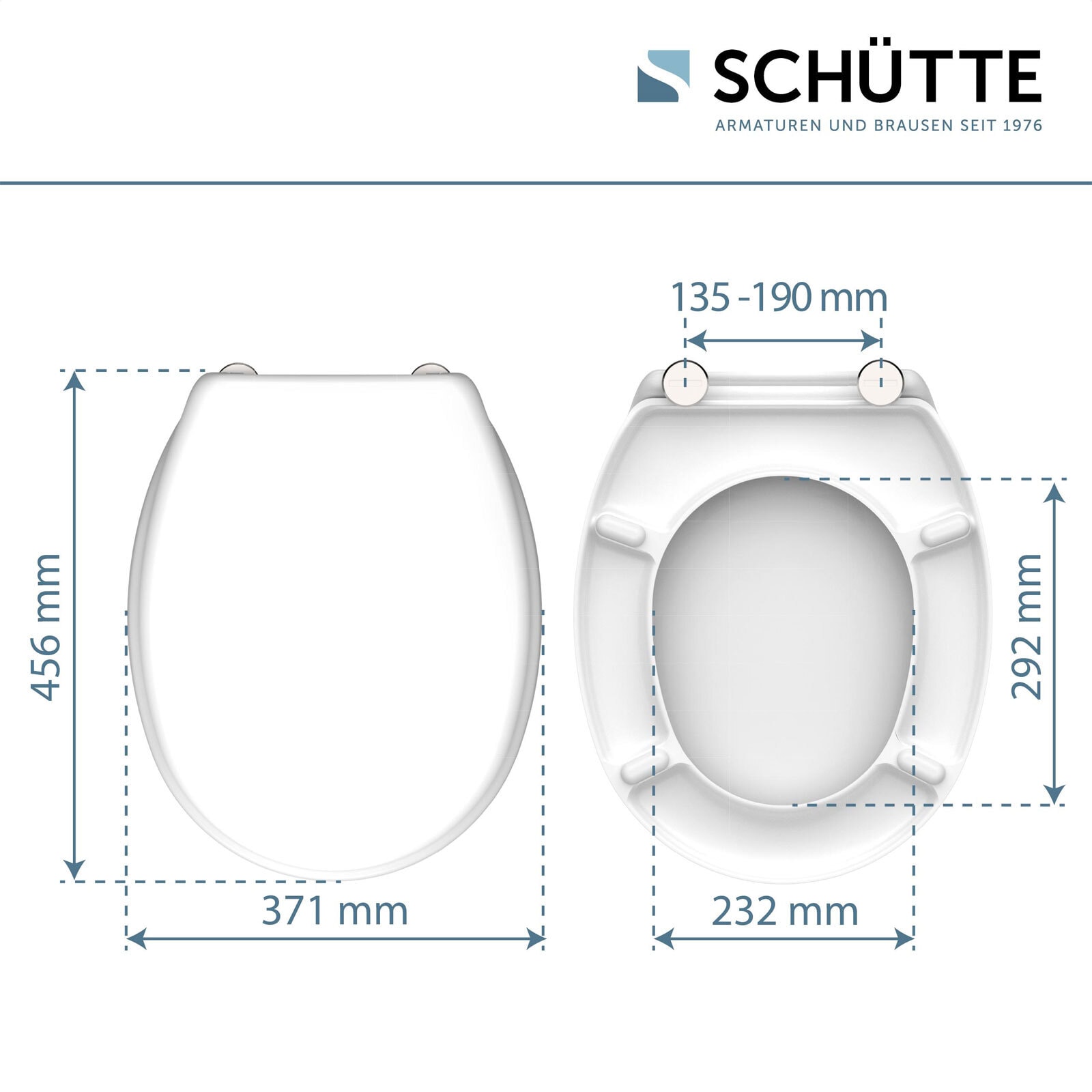 SCHÜTTE Duroplast WC-Sitz Weiß ca. 37,5 x 44,5 cm