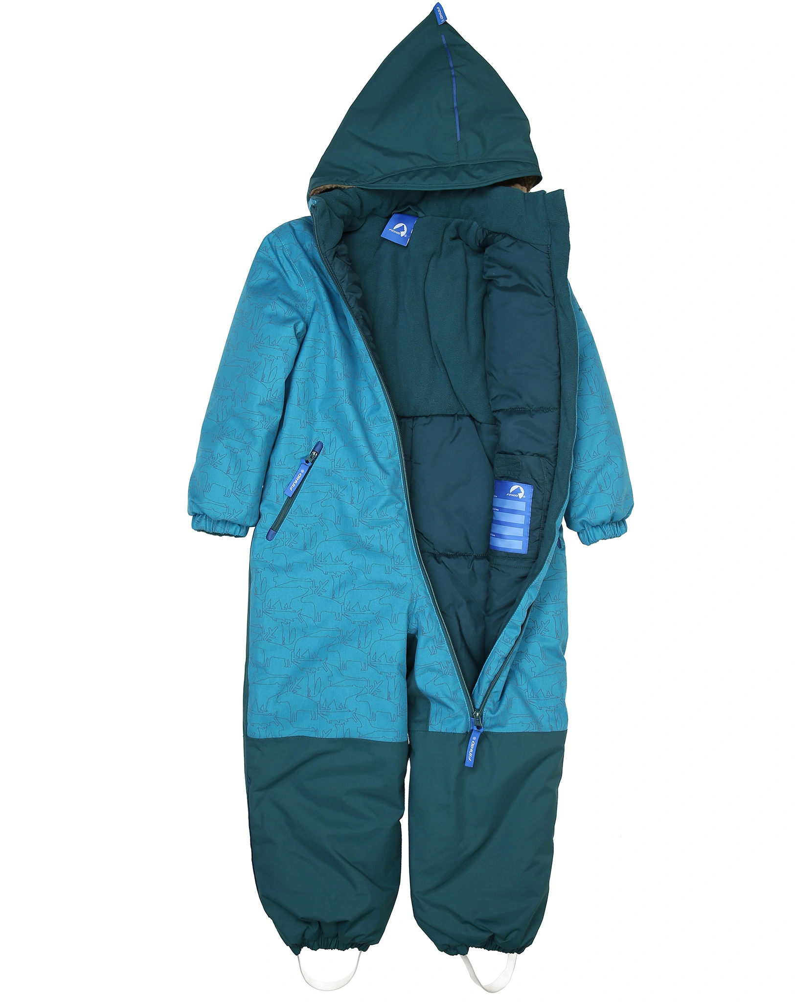 Winteroverall TURVA ICE in mosaic/deep teal
