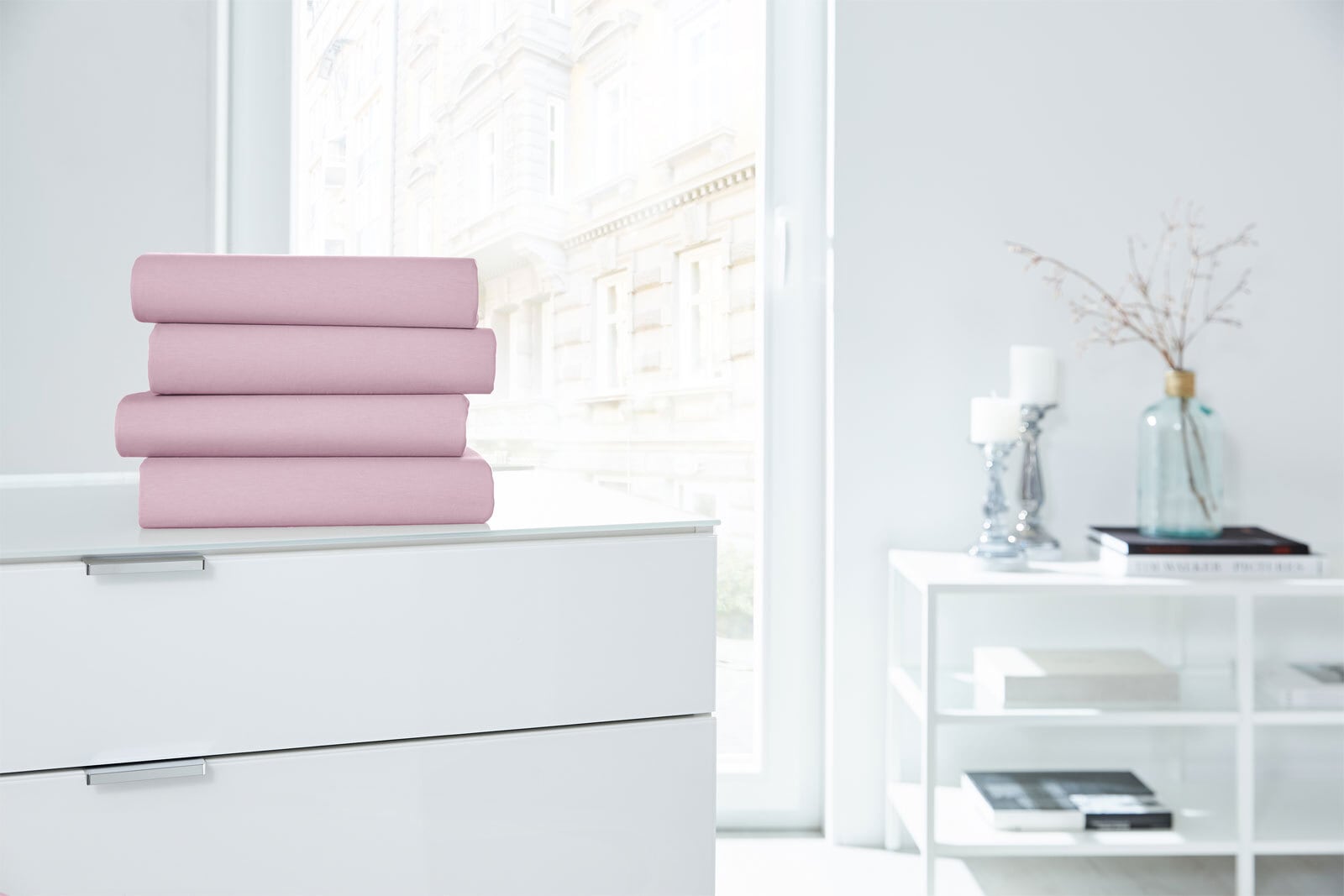 Vario Spannbetttuch Stretch Elasthan-Feinjersey 140 x 200-160 x 220 cm mauve