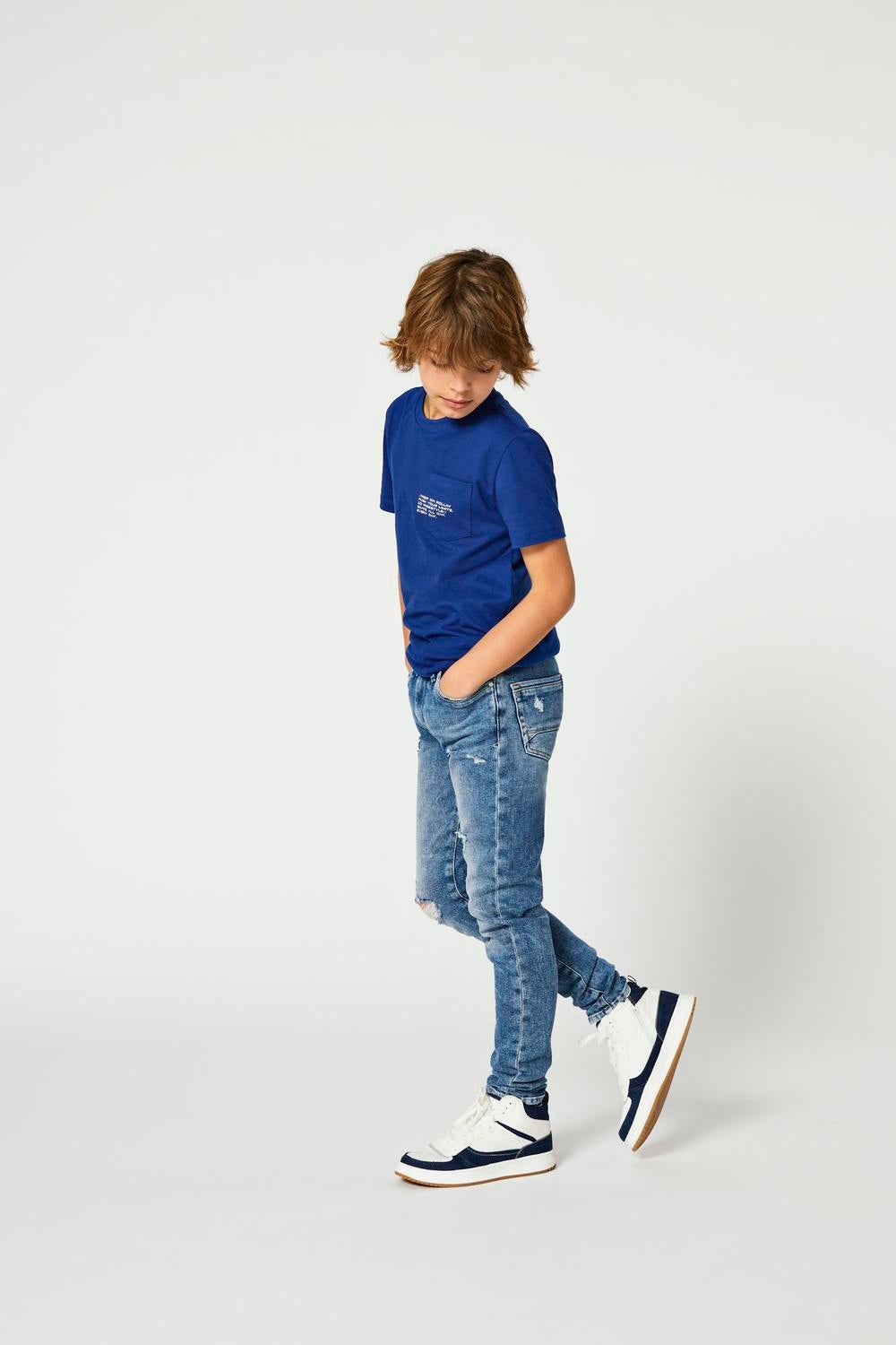 KOBDENVER Mittlere Taille Verjüngt Jeans Medium Blue Denim