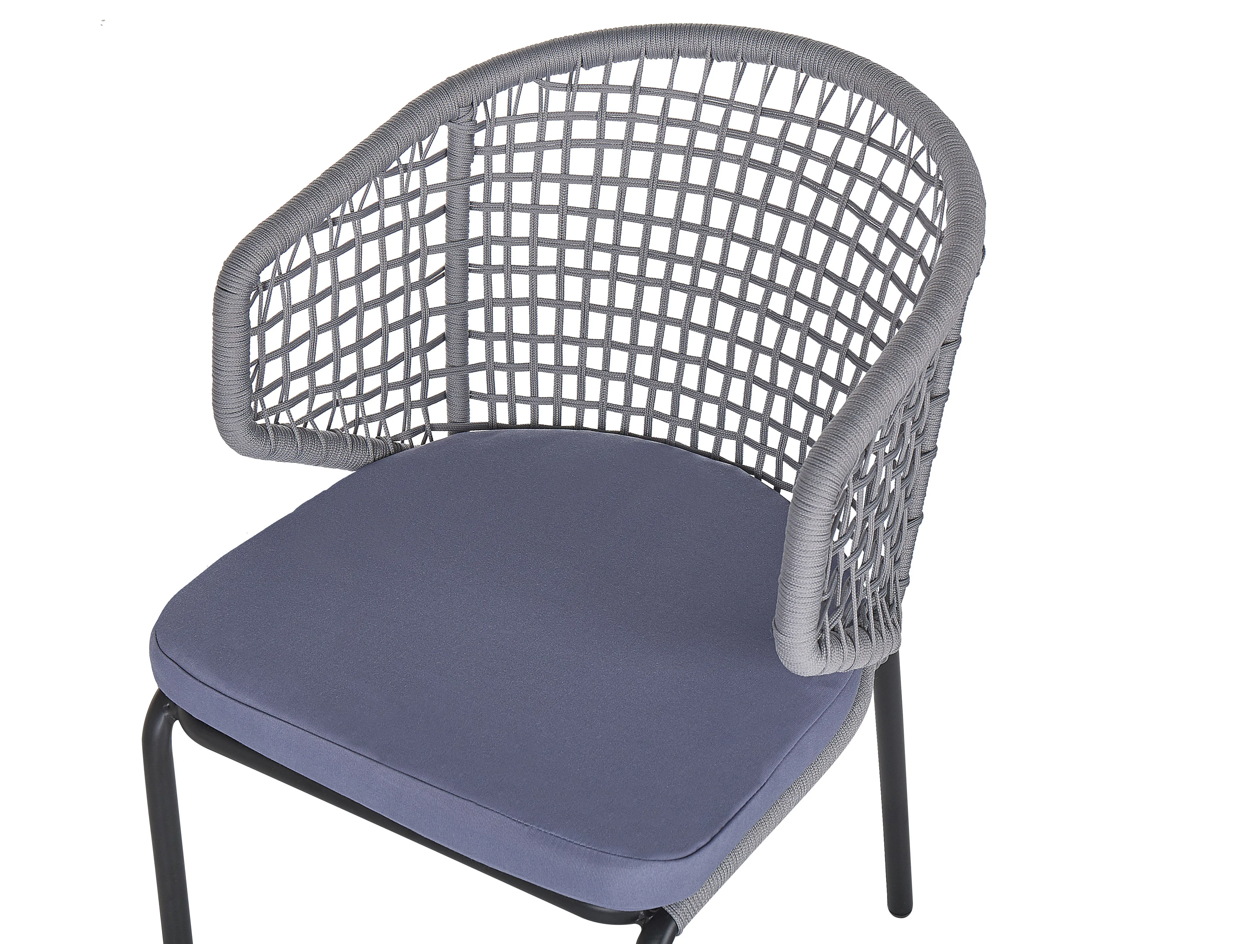 Bistroset met kussens PALMI Metaal Grijs