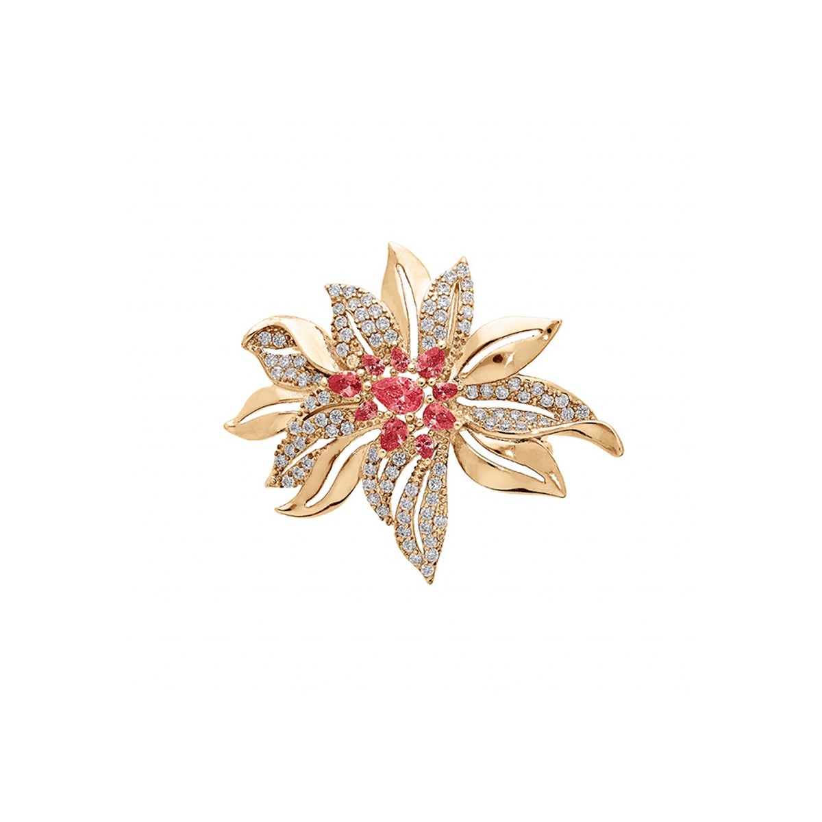 Broche Fleur - Plaqué or