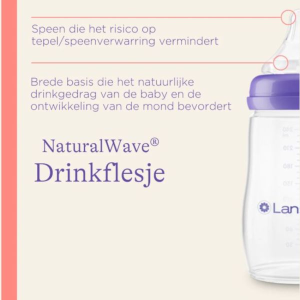 Lansinoh Fles Met Natural Wave Speen - 160 ml