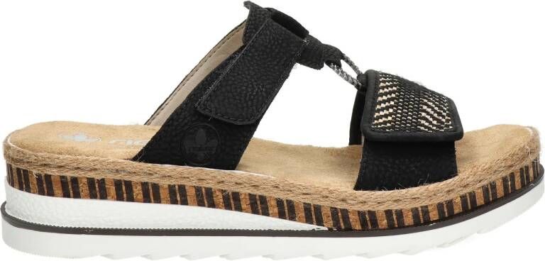 Rieker slippers zwart