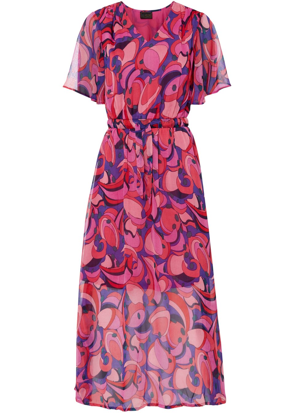 Robe en mousseline avec manches papillon