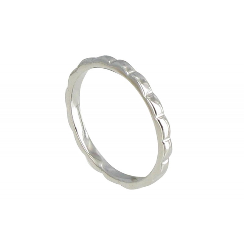 Bague Argent Anneau de Vagues
