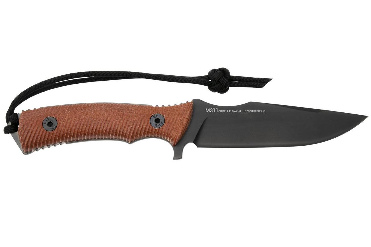 ANV Knives M311, M311-065 Brown Micarta, DLC Elmax, vaststaand mes